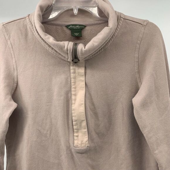 Eddie Bauer Pink Mock Neck 1/2 Zip Sweatshirt S - Picture 2 of 7